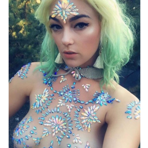 Rave Festival Crystal Rhinestone Face Jewels - Picture 5 of 16